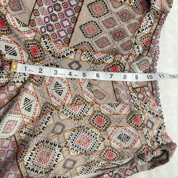 Boho Print High-Waisted Wide-Leg Pants Size S New Look Multicolor - Picture 7 of 8